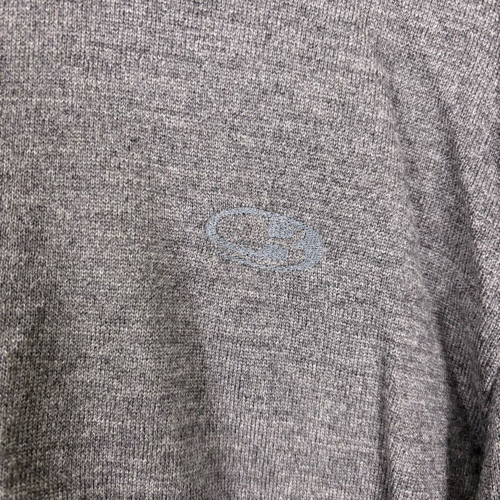 Icebreaker Grey 100% Wool Quarter Zip Pullover Sweater Men's Size Large - Picture 3 of 10